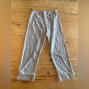 Cozy Gray lace‎ hem Pajama Pants Women’s medium Preloved